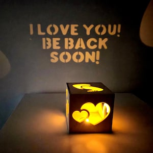 Personalized Long Distance Relationship Lamp – Unique Couples Gift for Boyfriend & Girlfriend, Custom Long Distance Gift for Him and Her