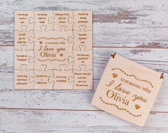 Romantic Christmas Gifts for Women, Christmas Gift for Wife from Husband, Unique Puzzle Gift Box for Her, Personalized Gift for Girlfriend