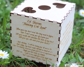 Gravur Hochzeitslied, Tanztext, Holz Geburtstagsgeschenk, Ihre Hochzeitslied graviert, Hochzeitsgeschenk, Geburtstagsgeschenk, Muttertag