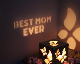 Personalized Mothers Day Gift for Mom | Best Mom Ever Lantern | Custom Mum Gift from Daughter or Son | Unique Night Light Decor