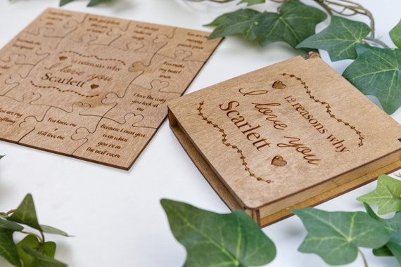 Regalo per il 5 anniversario per lei, regalo per il 5 anniversario di  matrimonio per la moglie, regali in legno per il 5 anniversario, puzzle dei  motivi per cui ti amo -  Italia