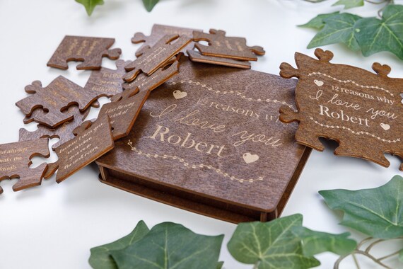 Romantische redenen waarom ik van je hou puzzel 7 jaar - Etsy Nederland
