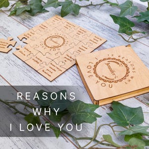 5 Year Anniversary Gift for Her, 5th Anniversary Gifts for Women, 5 Years Together Gifts, Personalized Wooden Anniversary Puzzle Gift