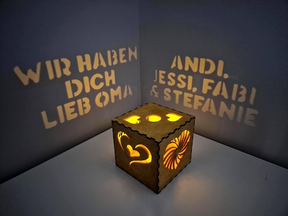 Personalisierte Leuchtbox für Oma | Weihnachtsgeschenk, Urgroßmutter Geschenk, Muttertag Geschenk