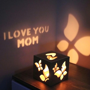 Mothers Day Gift, Personalized Gifts for Mom, Custom Mom Gift, Christmas Gift for Mum, Unique Lantern Centerpiece Housewarming Gift
