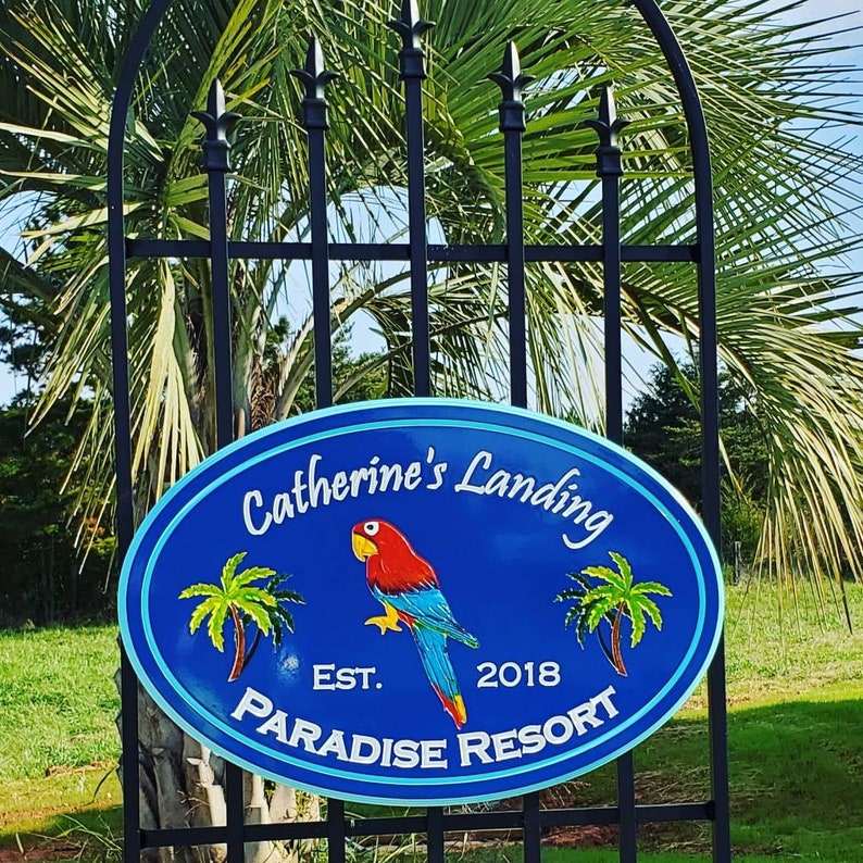 Tropical Outdoor Signs Personalized Margaritaville Custom Etsy