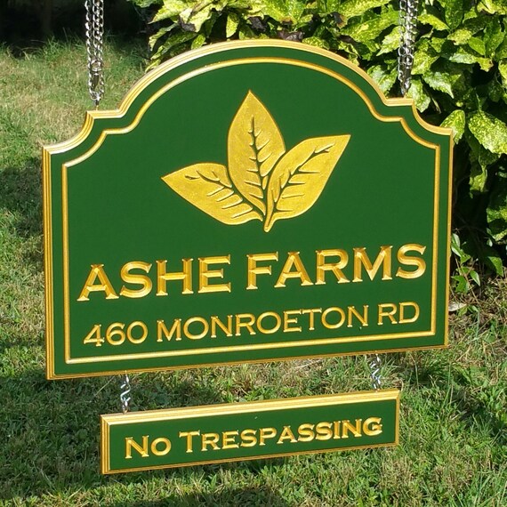 Farm Name Sign Address With Informational Sign Etsy