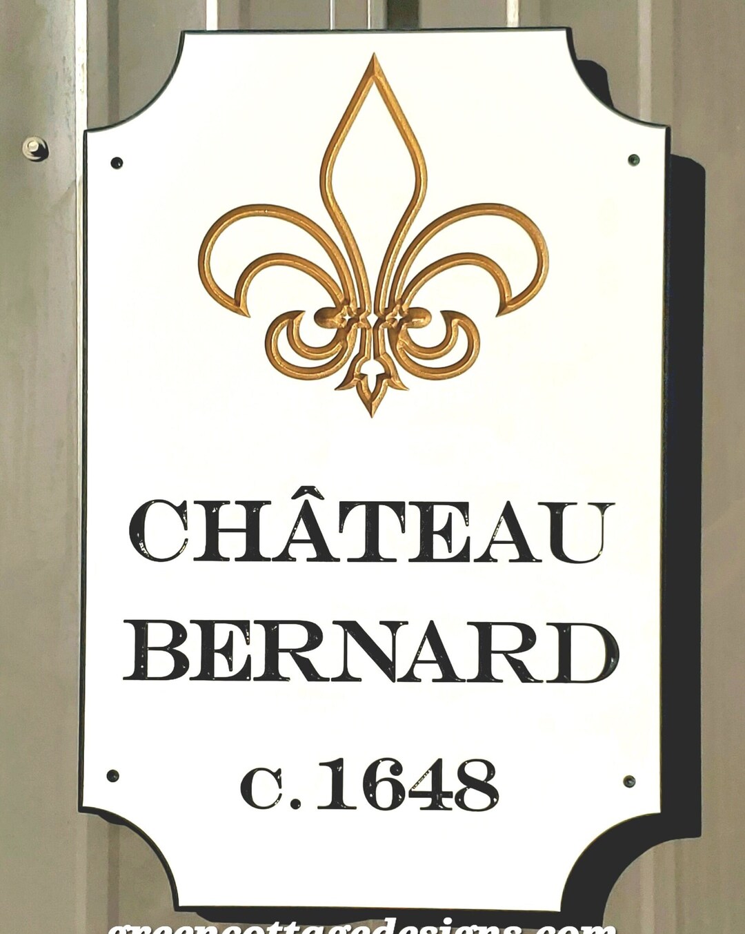 Château Fleur De Lis Signs Historic House Plaque Circa Date Register