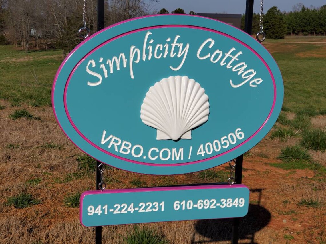 Beach Cottage Name Rental Signs Vrbo Airbnb Hanging Coastal Etsy