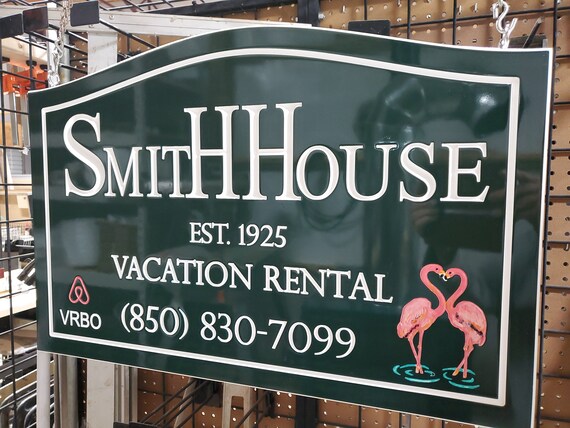 Outdoor Beach House Vacation Rental Signs Hanging Vrbo Sign Etsy