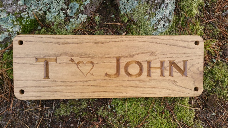 Custom Engraved Wood Tree Swing Solid Oak Personalized