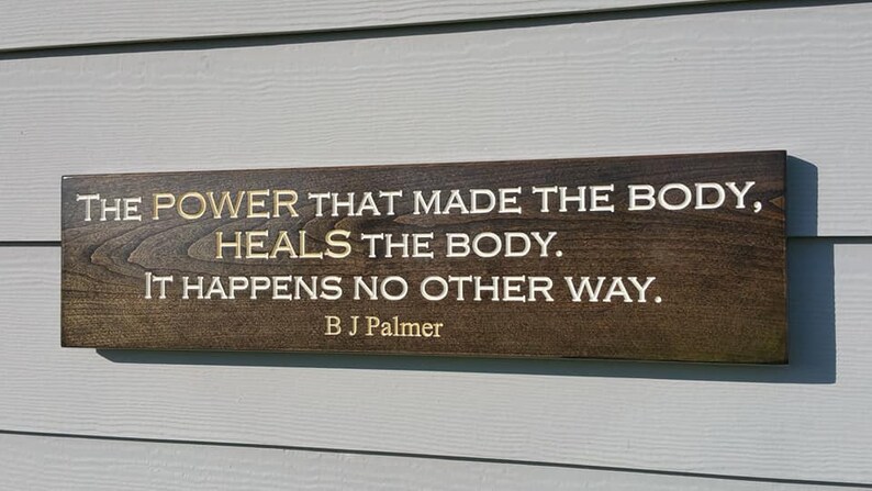 The Power That Made the Body Heals the Body Chiropractic Quote | Etsy