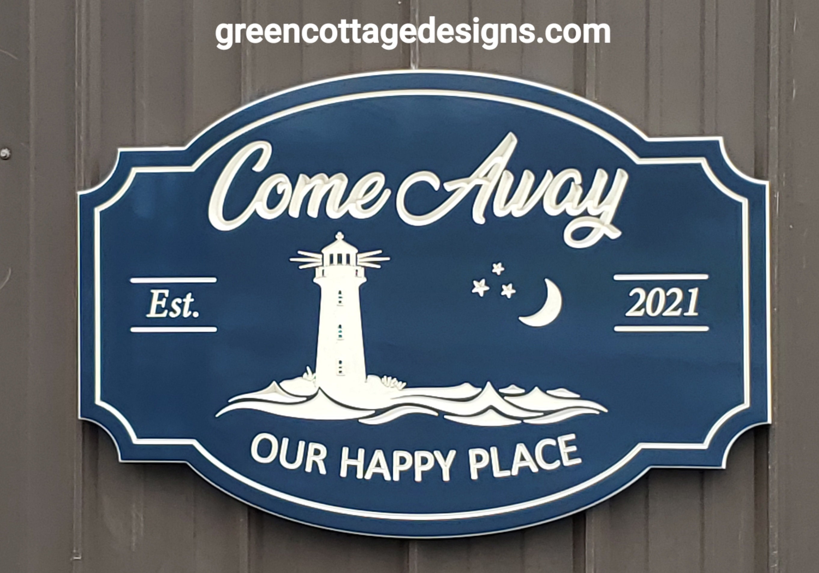 Large Outdoor Our Happy Place Beach House Sign Vacation Place Beach House Sign Vacation, Large Outdoor Address Signs