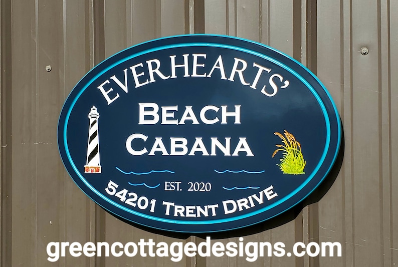 Waterproof PVC Outdoor Coastal Beach Cottage Signs Family Etsy