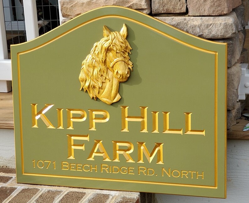 Equestrian Farm Name Sign Custom Horse Stable Signs Etsy