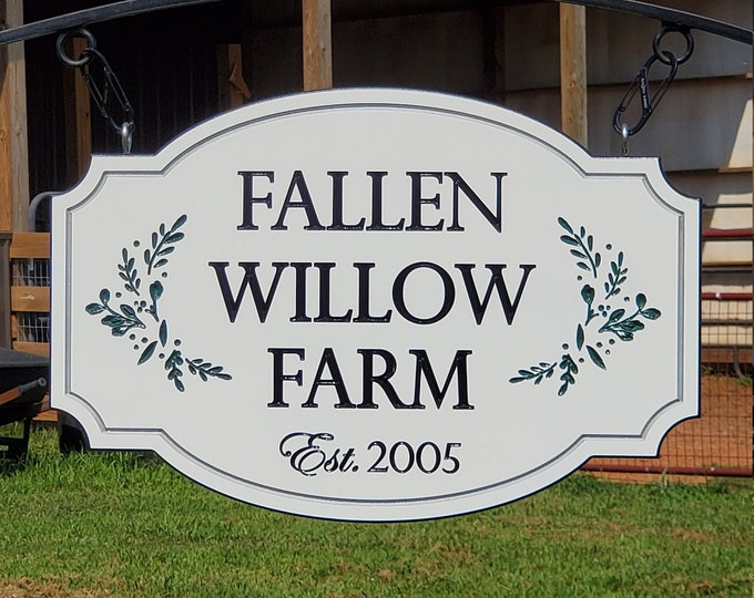 Custom Carved PVC Historical Landmark Property, Hanging Sign Custom