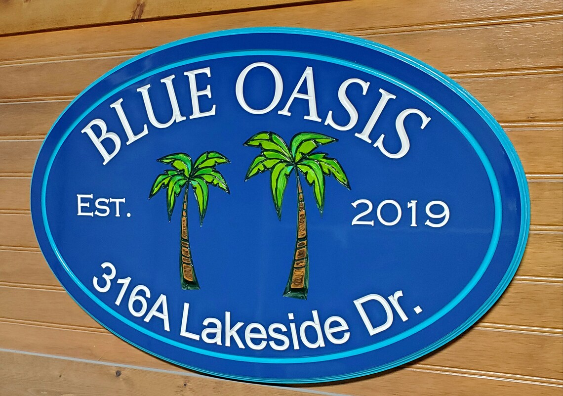 Beach House Name Signs Coastal Ocean Address Sign Etsy