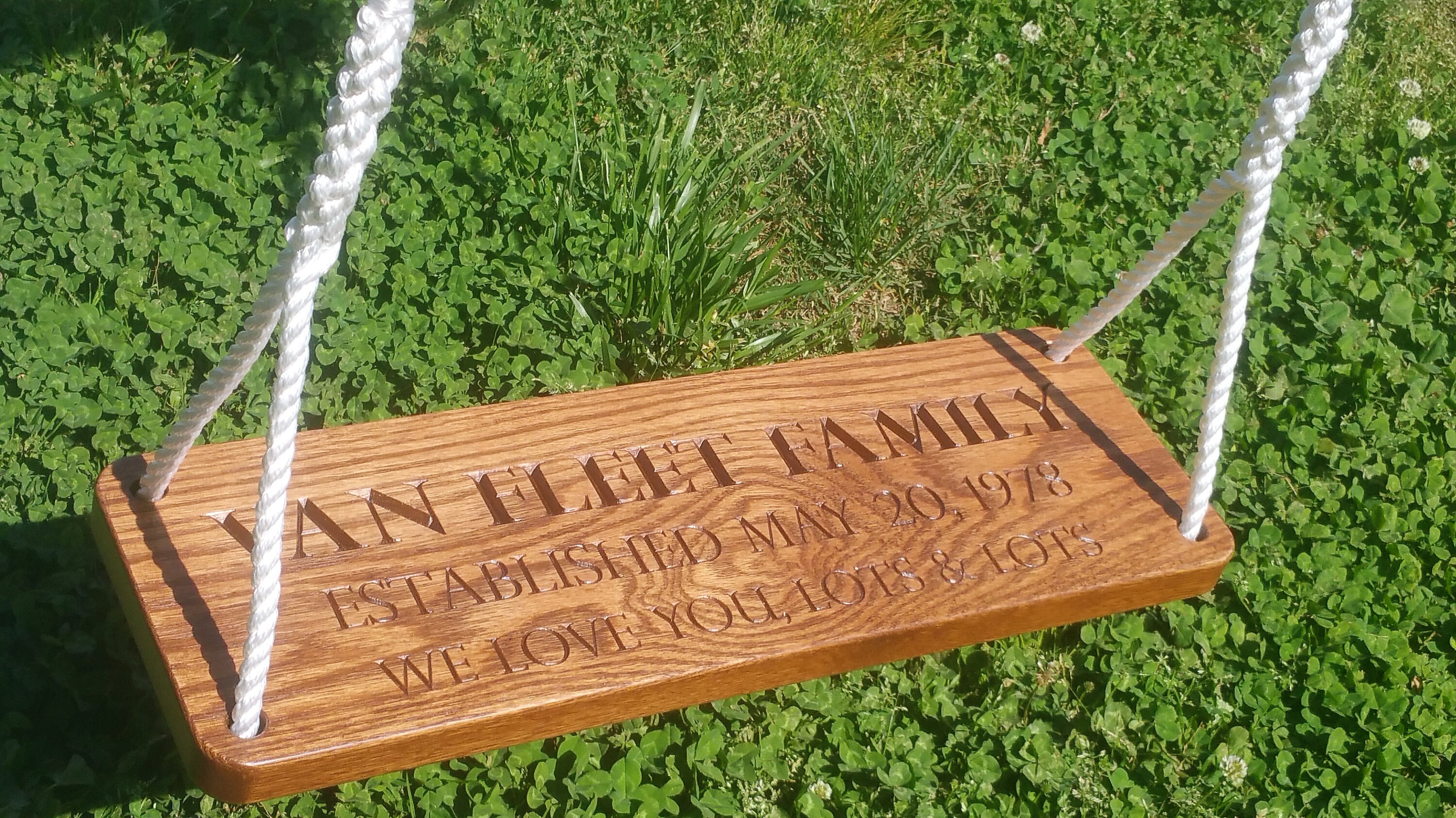 Columpios de árbol de madera personalizados grabados | Etsy