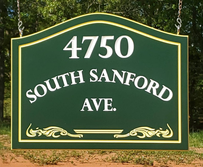 Double Sided Custom Hanging Address Sign Etsy