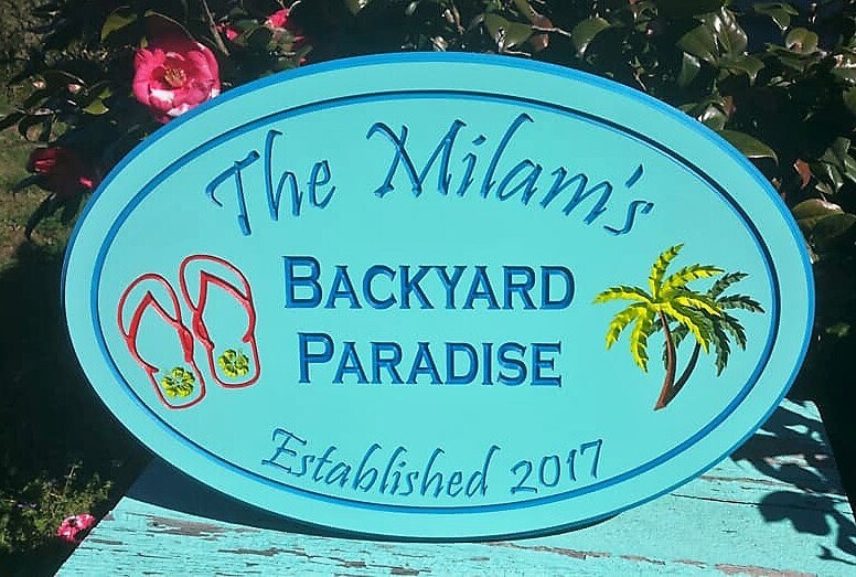 Custom Pool Sign Personalized Backyard Paradise Etsy