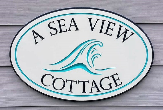 Outdoor Ocean Beach House Cottage Name Signs Vacation Home Etsy