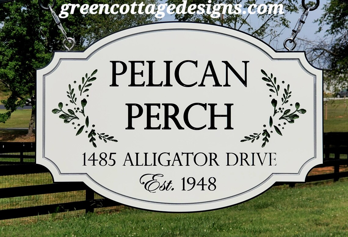 Custom Carved PVC Historical Landmark Property Hanging Sign Etsy