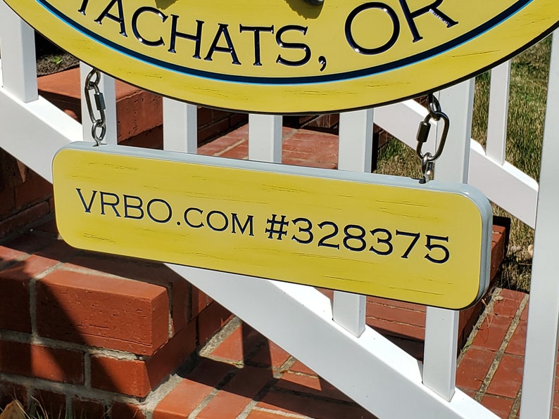 Vacation Rental Property Hanging Sign Beach Cottage Vrbo Etsy
