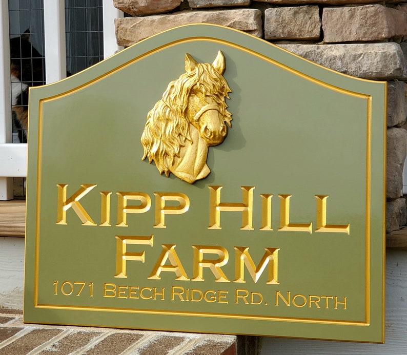 Equestrian Farm Name Sign Custom Horse Stable Signs Etsy