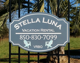 Vrbo Rental Business Signs, Vacation Home Airbnb Welcome Sign, Outdoor Custom PVC Signs