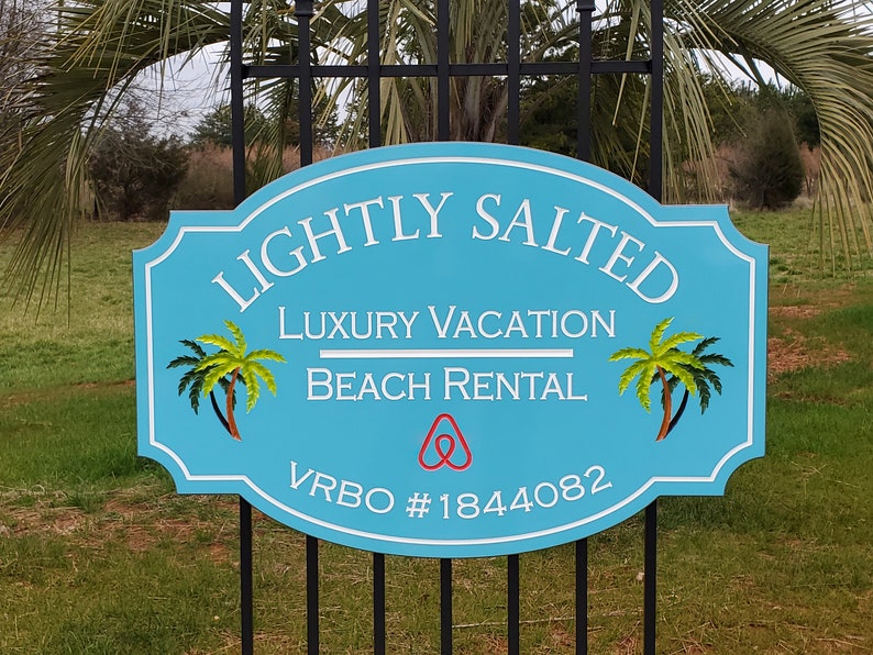 Outdoor Vacation Rental Vrbo Airbnb Signs Beach House Name | Etsy
