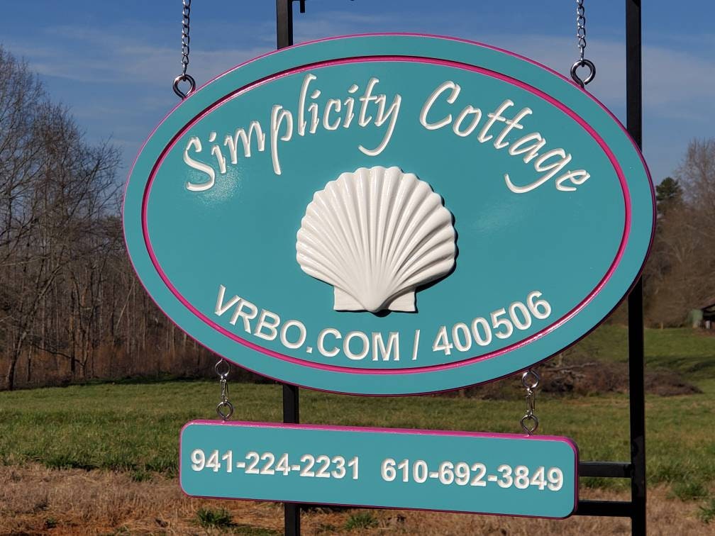 Beach Cottage Name Rental Signs Vrbo Airbnb Hanging Coastal Etsy