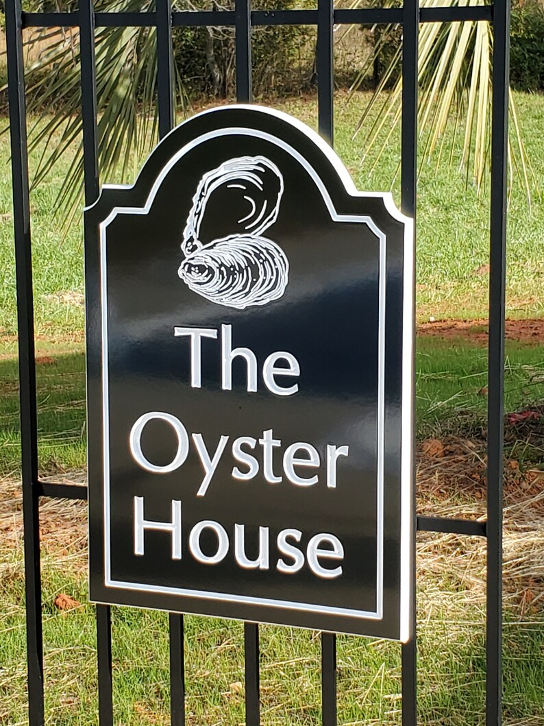 Custom Outdoor House Name Signs Oyster Cottage Rental Etsy