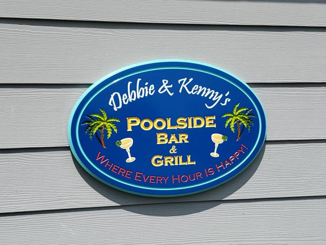 Personalized Poolside Bar & Grill Sign Outdoor Pool Signs Etsy