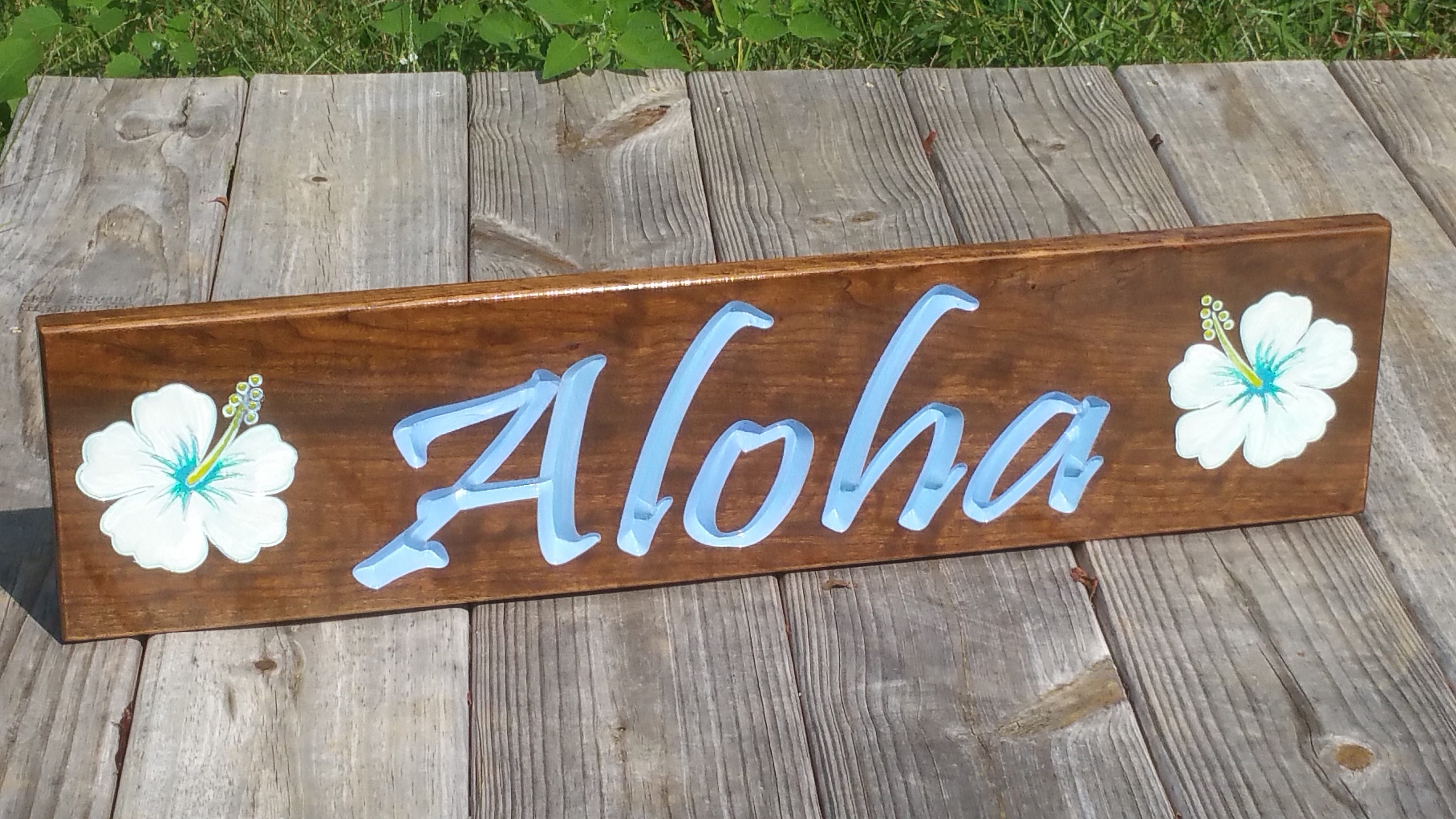 Aloha Wood Sign Aloha Sign Hawaii Wood Sign Hawaiian | Etsy