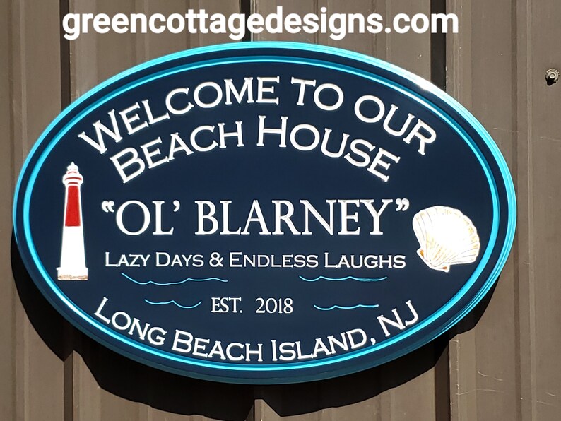 Waterproof PVC Outdoor Coastal Beach Cottage Signs Family Etsy