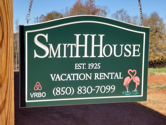 Outdoor Beach House Vacation Rental Signs Hanging Vrbo Sign Etsy