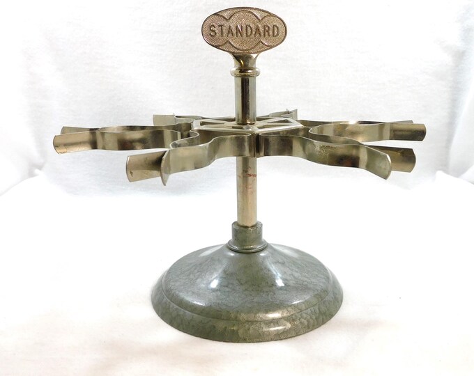Vintage Standard Desk Stamp Holder Metal Turns Holds 6 Stamps Desk Decor - Etsy