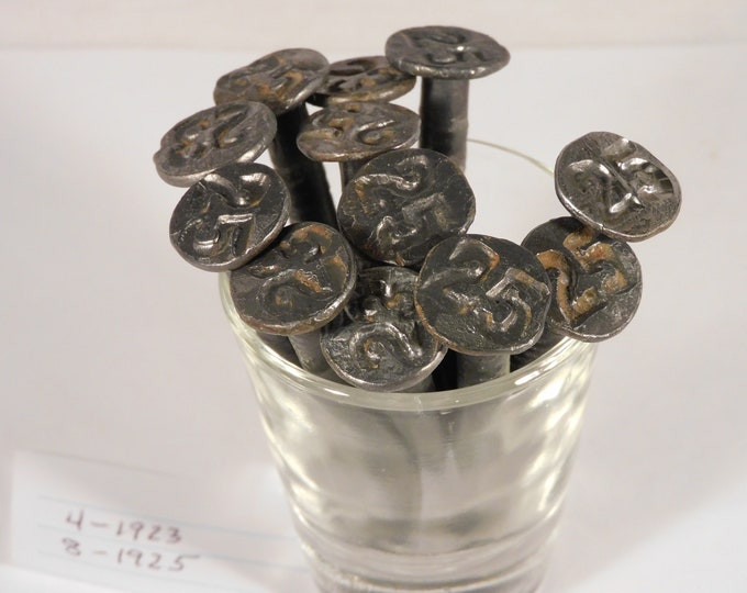 Iron Railroad Date Nails 1923 Order Reserved for Andrea Etsy