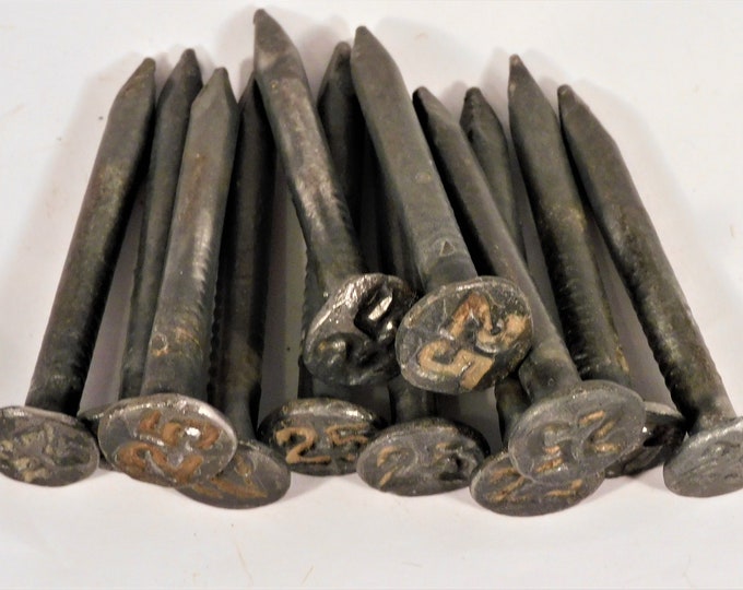 Vintage Cast Iron Railroad Date Nails Set of 12 All 1925 Etsy