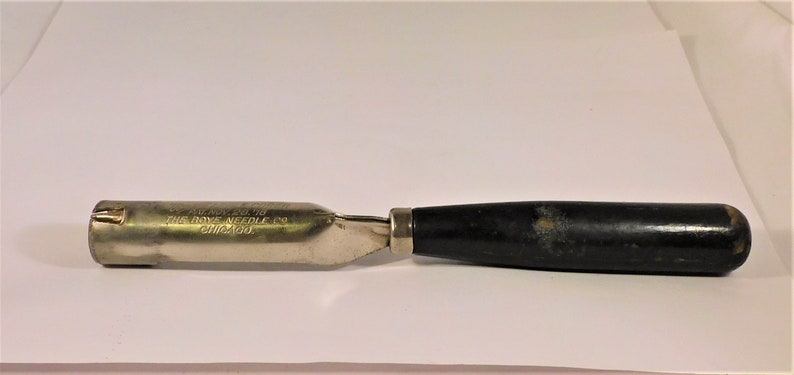 Antique Kitchen Gadgets Apple Corer & Knife Sharpener wood handles image 5