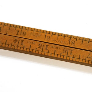 Vintage Stanley No. 68 A Folding Ruler With Sweet Heart Label