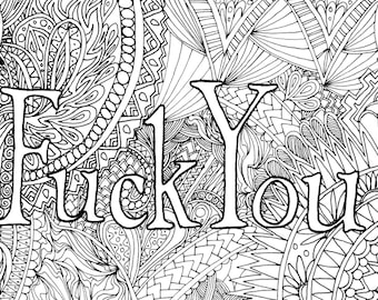 work it safety swear words coloring book etsy