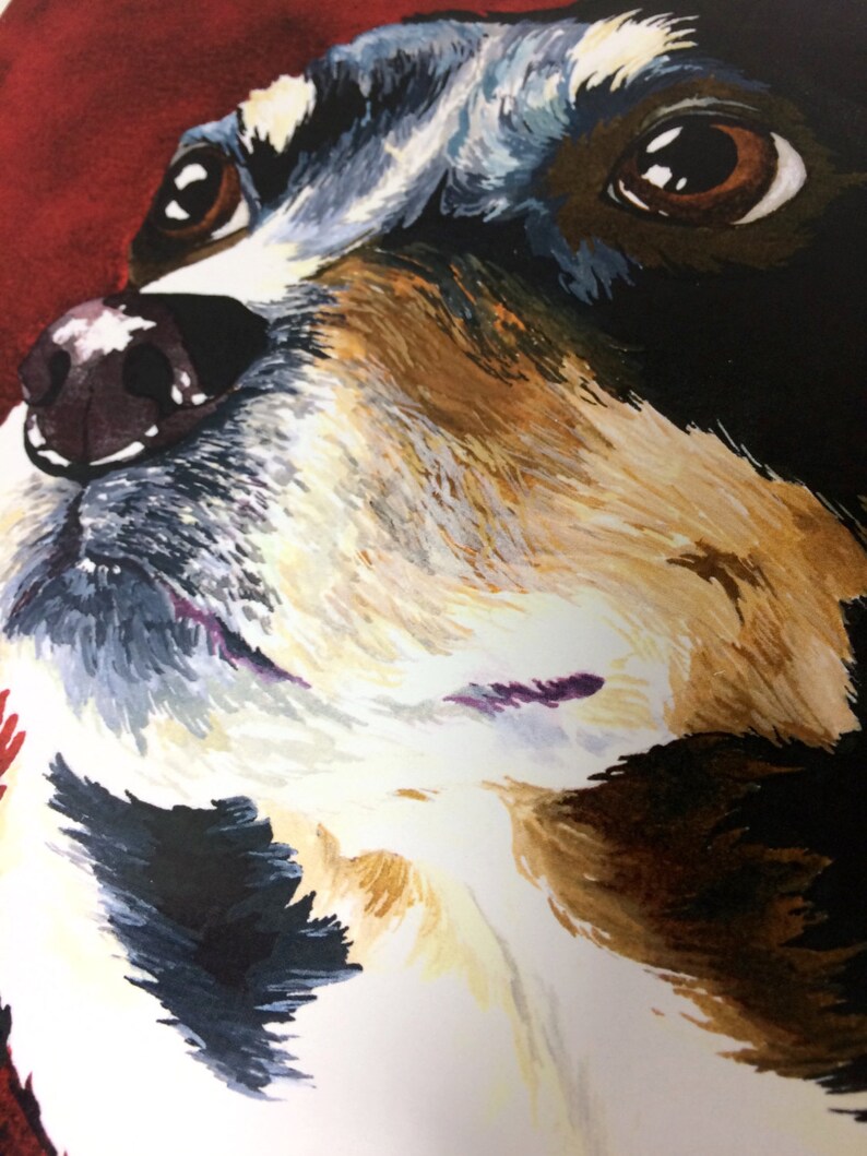 Watercolor Dog Wall Art Ready to Frame Wall Decor Gift for Etsy