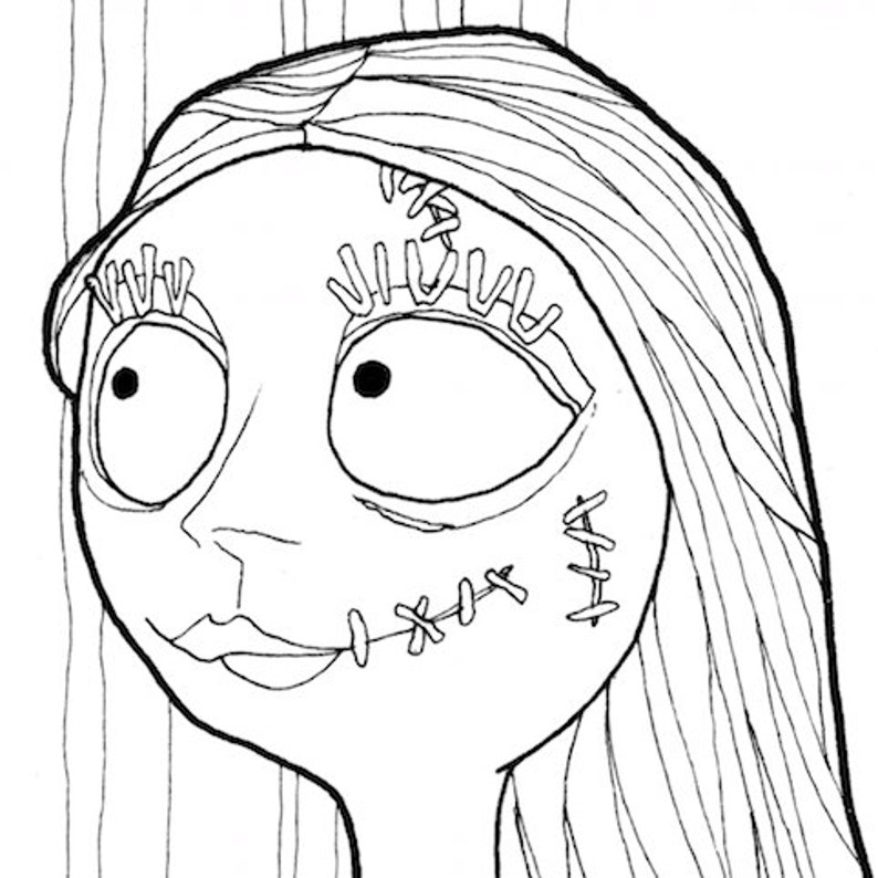 DIGITAL DOWNLOAD Jack and Sally Halloween Coloring Page | Etsy