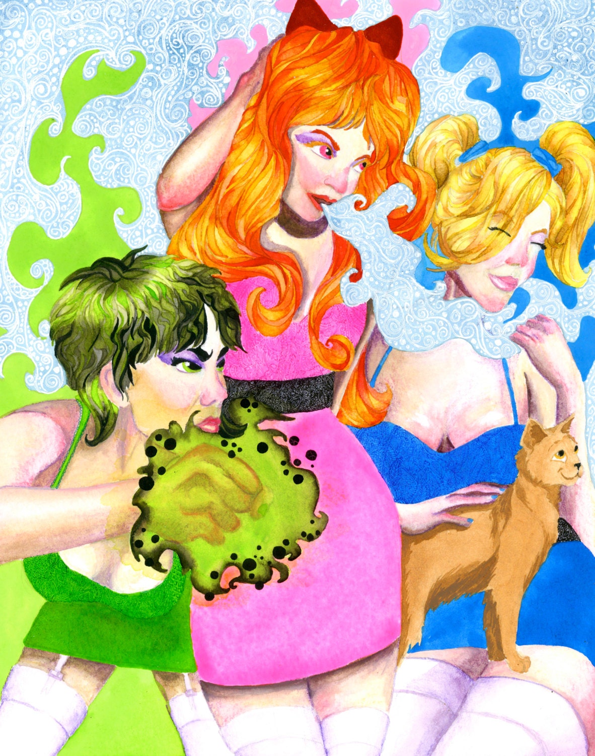 Power Puff Girls Print 90s Cartoon Pinup Prints - Etsy UK Power Puff Girls Print 90s Cartoon Pinup Prints - Etsy UK