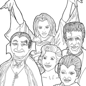 DIGITAL DOWNLOAD Munsters Coloring Book Page, Halloween Coloring Book ...