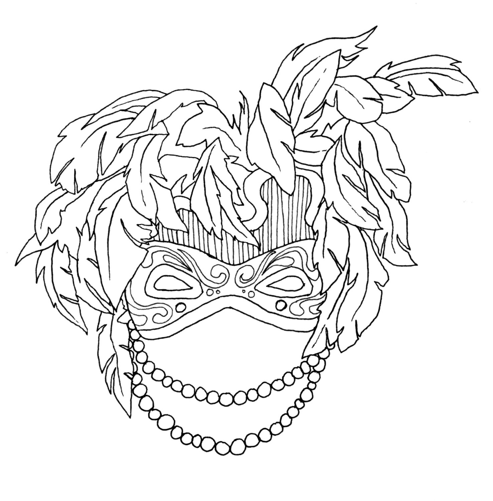 Mardi Gras Adult Coloring Book Digital Download, Downloadable Adult ...