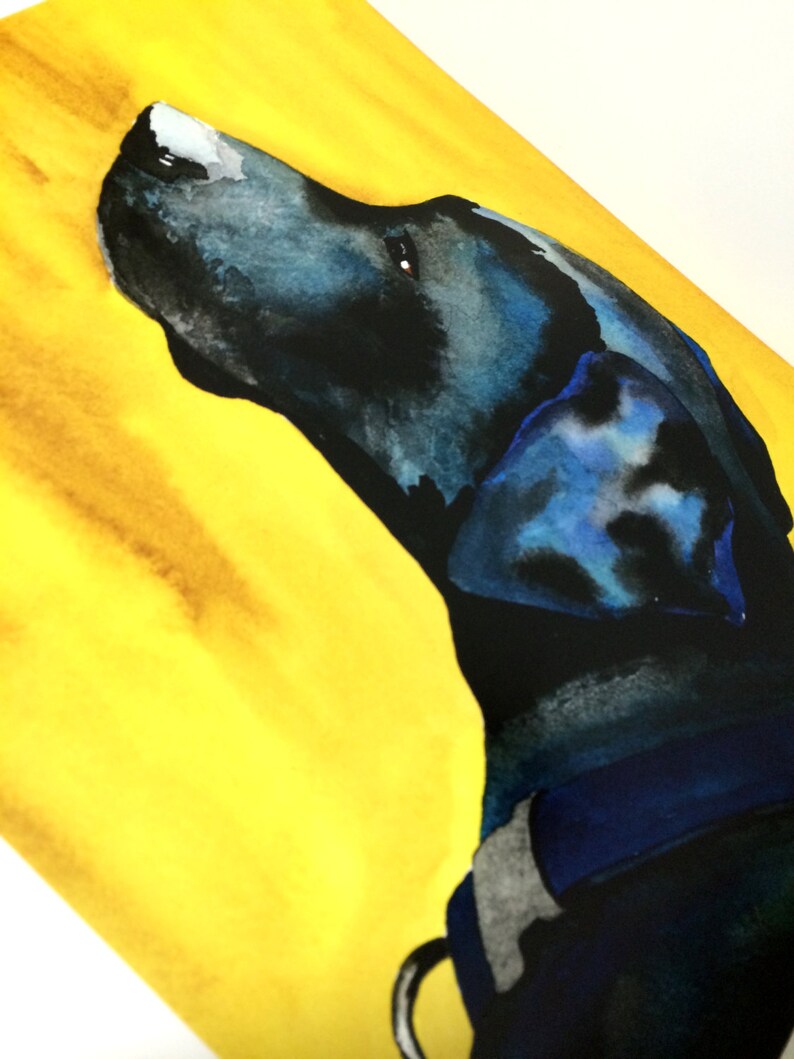 Black Lab Art Print Dog Wall Art Black Labrador Mix | Etsy