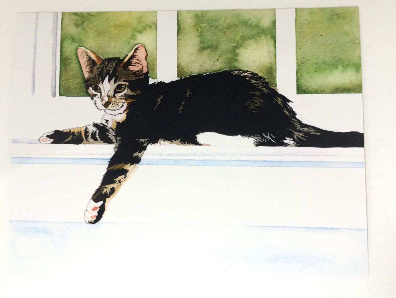 Watercolor Cat Wall Art Kitten Wall Decor Gift for Cat Etsy