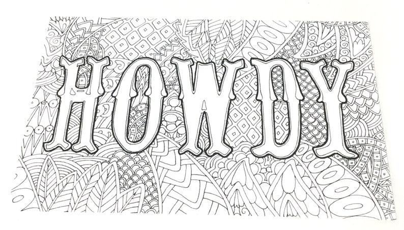 Color In Greeting Cards Adult Coloring Hello Postcards Old English Cards Color In Postcards Southern Postcard Adult Coloring Postcards
